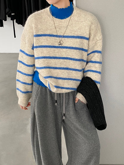 【cimz8925】實拍冬季復古圓領氣質針織毛衣251120