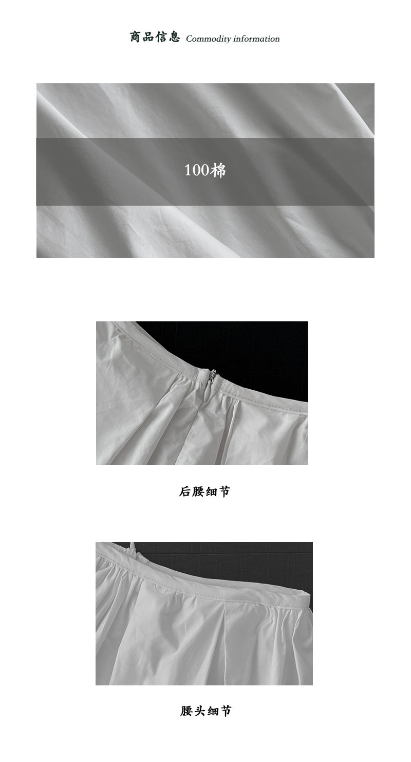 【cimz1815】實拍日系慵懶氛圍感✨百搭壓褶氣球花苞廓形長裙260409