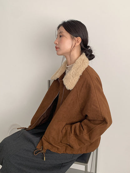 【LD3298】實拍冬季必備厚款短款麂皮絨機車外套251103