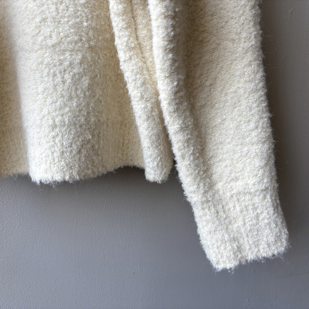 【Y2188】實拍冬季圈圈絨可愛連帽針織毛衣251106