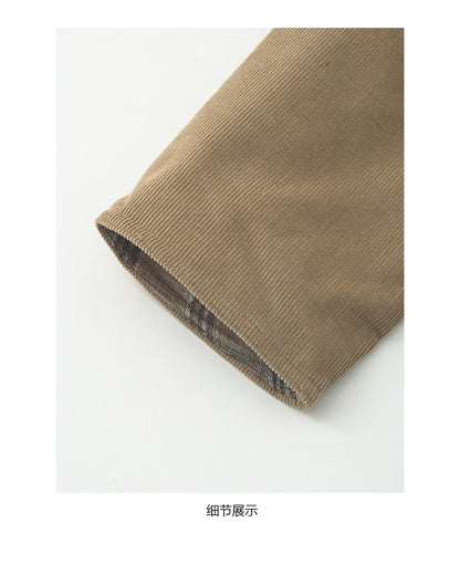 【H5500】實拍 復古燈芯絨加厚夾棉大衣外套251118