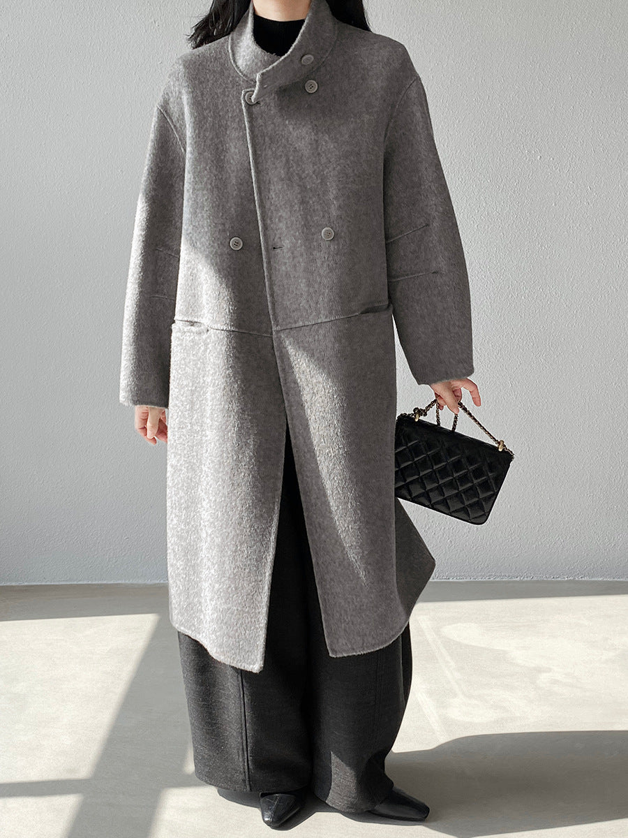 【cimz629065】實拍高級感貴氣重磅氣質羊毛桑蟬絲大衣外套251128