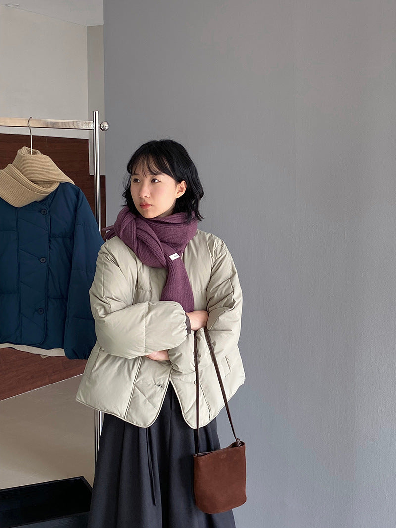 【cimz1010】實拍冬日温暖加厚90％白鴨絨羽絨外套大衣251128