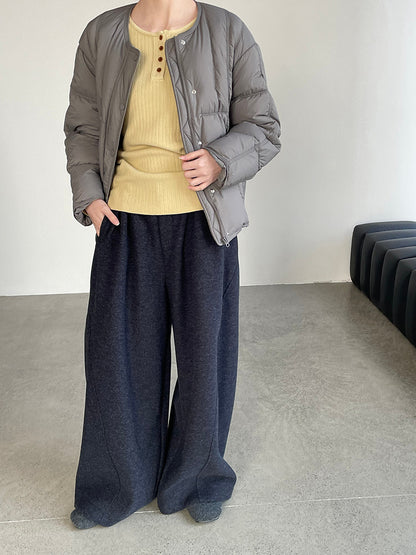 【cimYL369】實拍圓領坑條安迪绒氣質針織衫251201