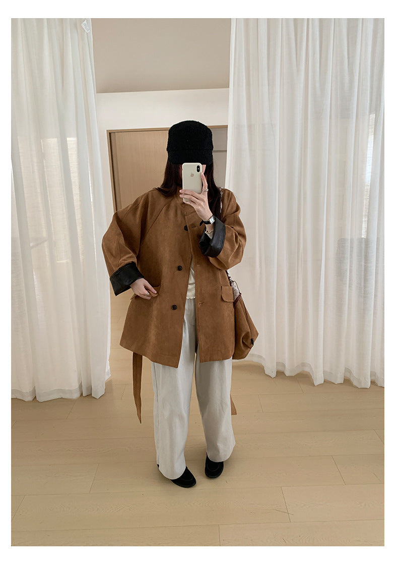 【H566】實拍秋冬高腰斜紋棉挺版西裝長褲（後鬆緊腰）251021