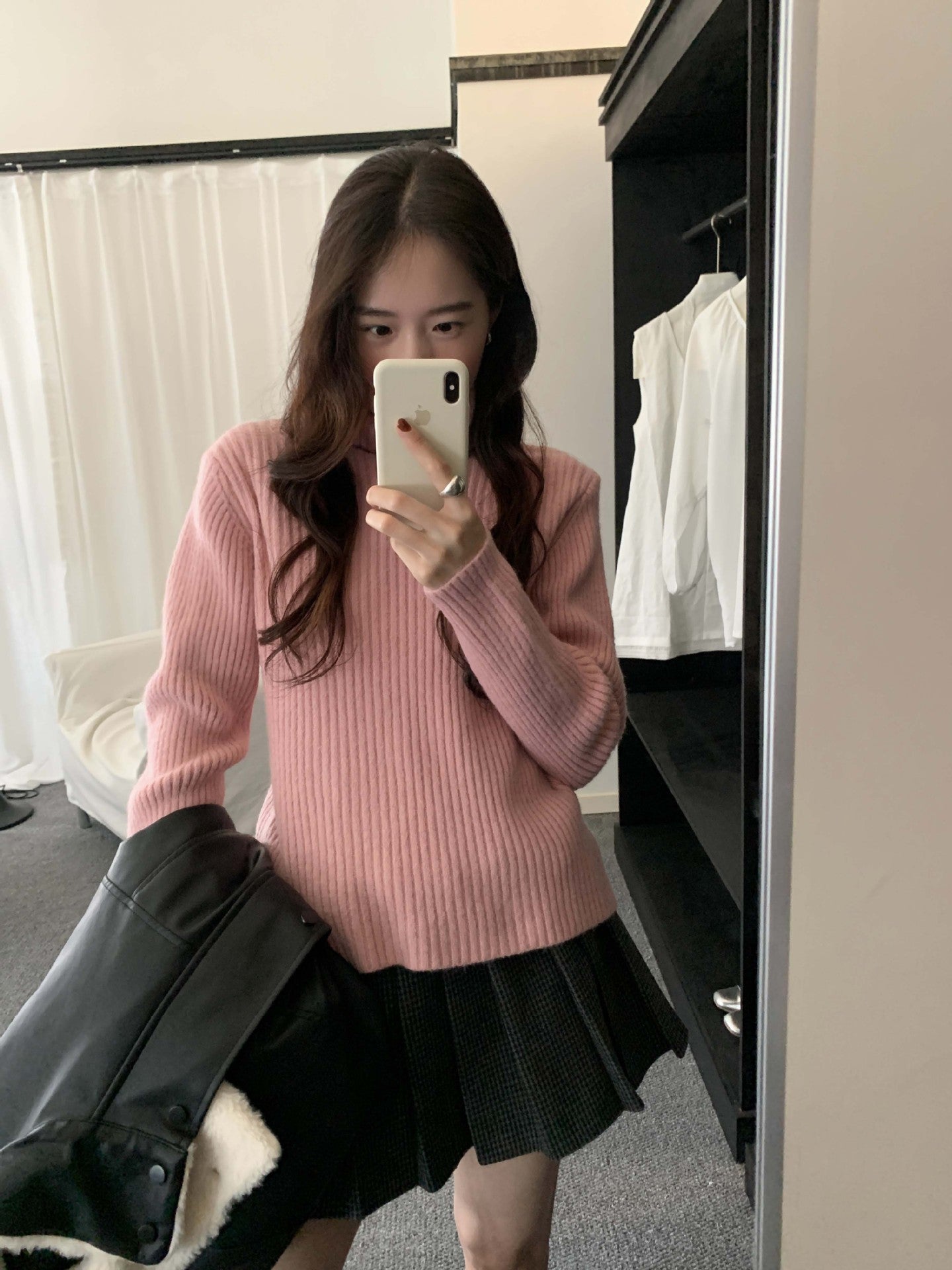 【H5484】實拍秋冬加厚慵懶高領針織毛衣251109