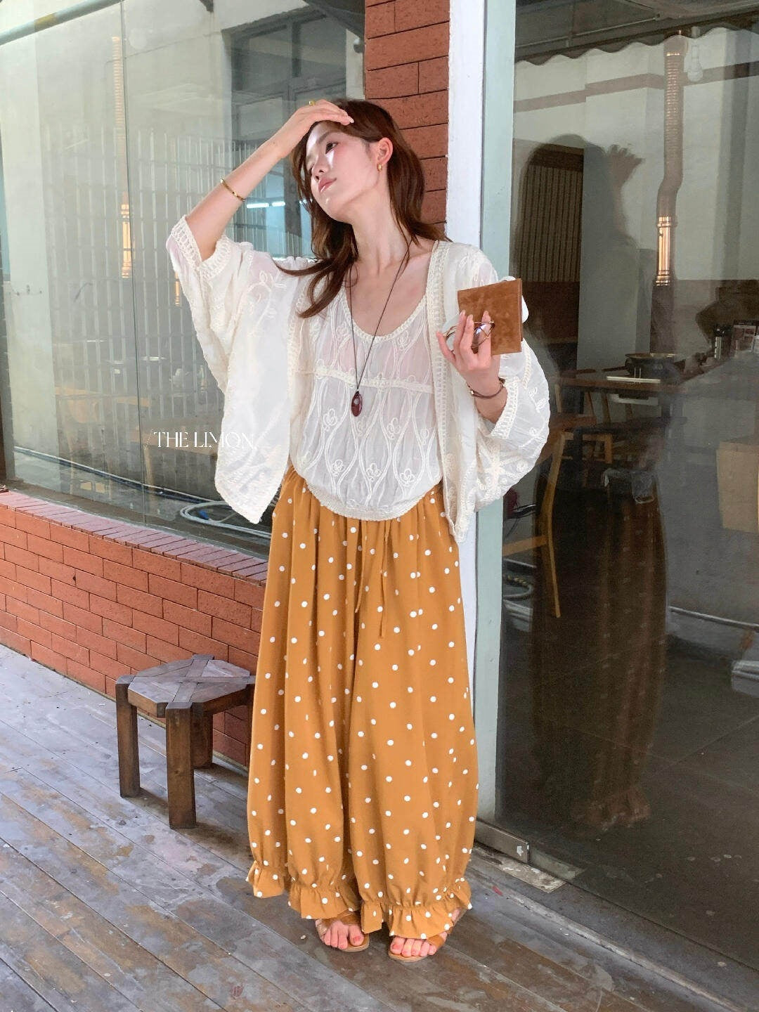 【L10711】法式浪漫仙女系🕊️重工精緻刺繡披肩+無袖蕾絲背心套裝260526