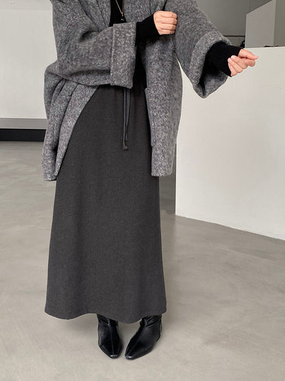 【cimz1722】實拍高級雙面絨感保暖顯瘦直筒裙251201