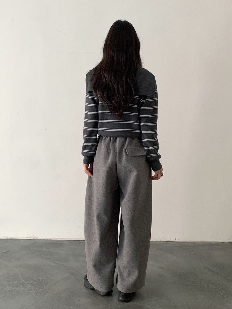 【LD11047】實拍休閒加絨加厚彎刀褲251202