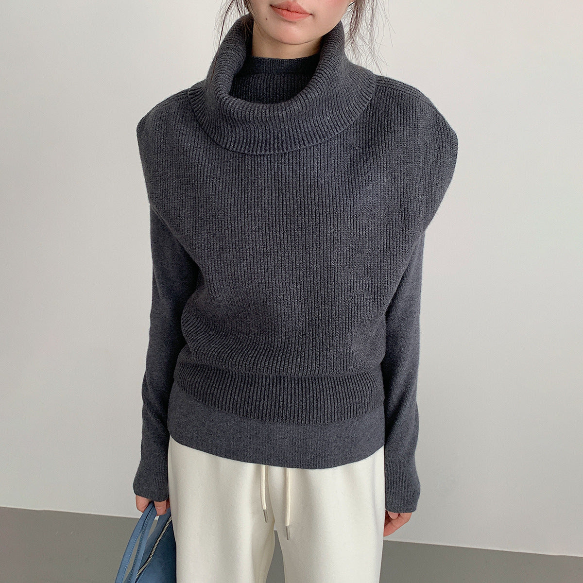 【LD11065】實拍半高領針織衫+針織背心251209