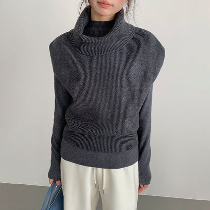 【LD11065】實拍半高領針織衫+針織背心251209