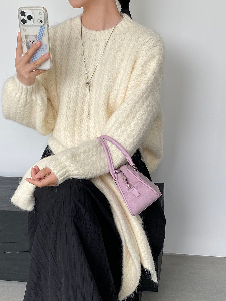 【cimz0672】實拍細緻閃亮針織毛衣+圍巾251128