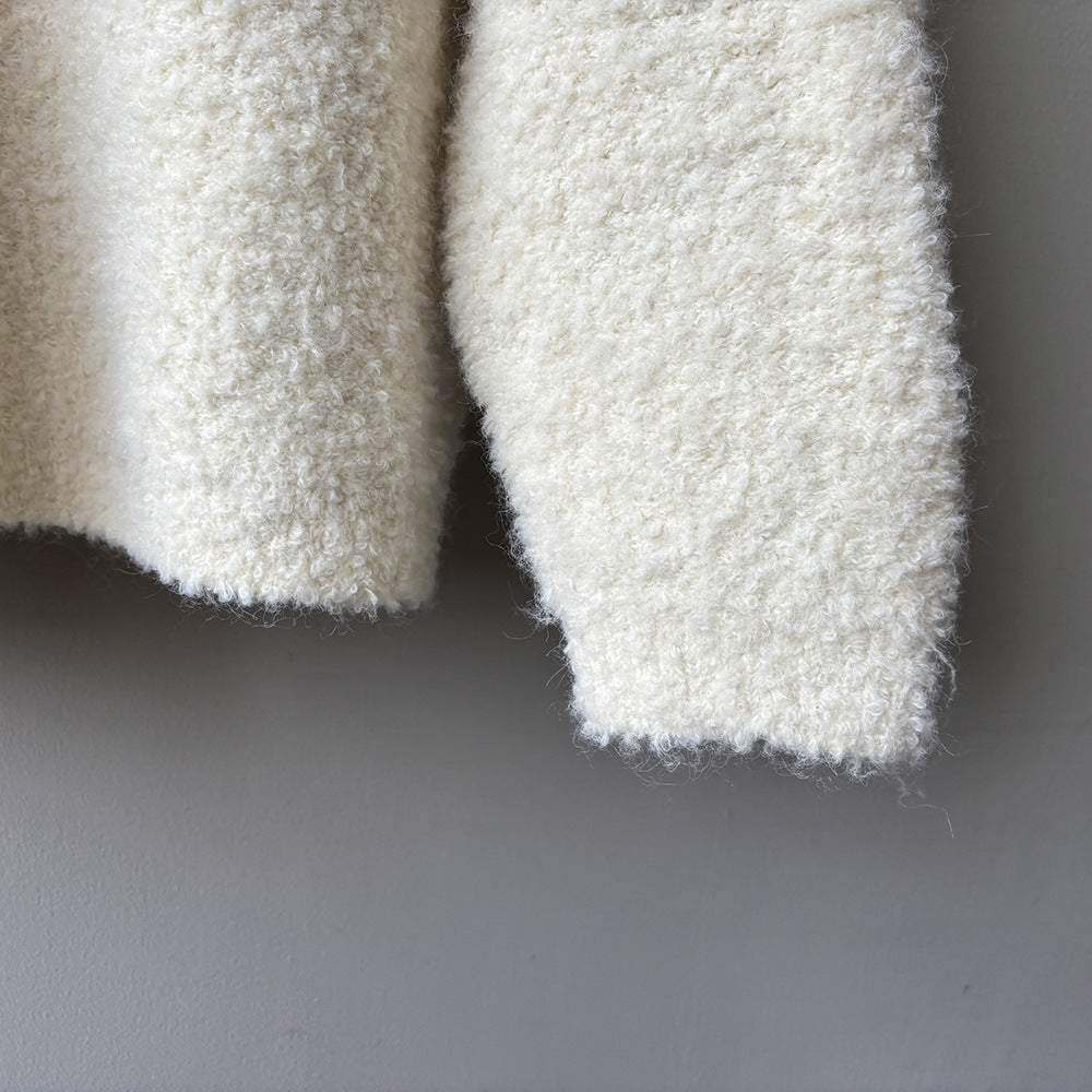 【YK259】實拍冬季慵懒奶呼呼針織毛衣+可拆卸披肩帽子(羊毛12%)251113