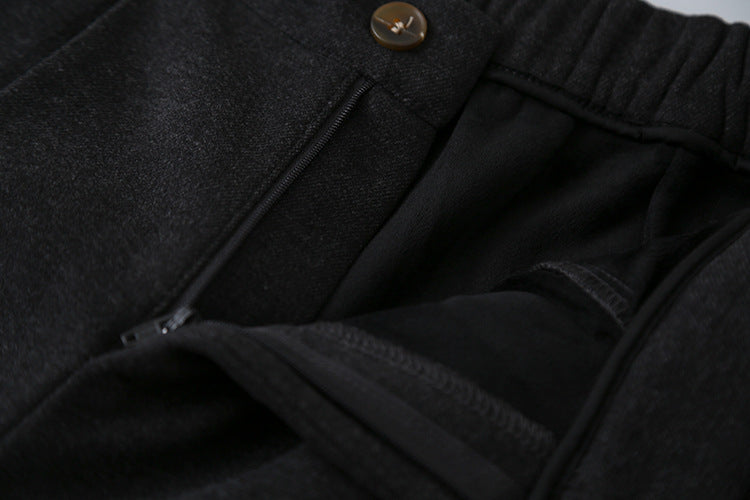 【LD11035】實拍S~L韓版寬鬆高腰毛呢加絨加厚九分褲251124