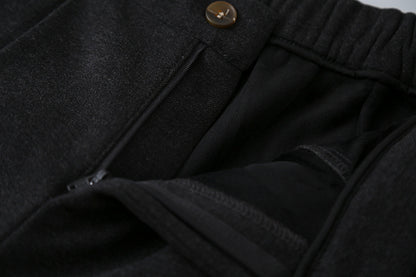 【LD11035】實拍S~L韓版寬鬆高腰毛呢加絨加厚九分褲251124