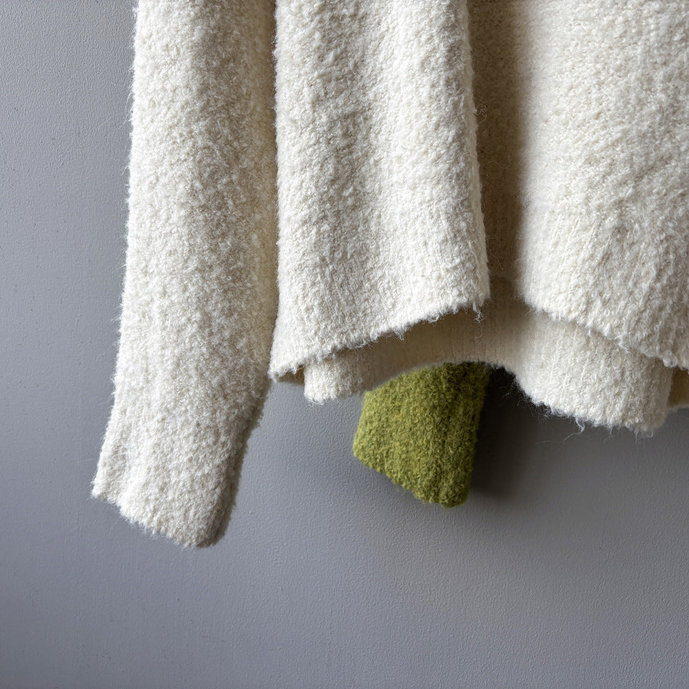 【Y2188】實拍冬季圈圈絨可愛連帽針織毛衣251106