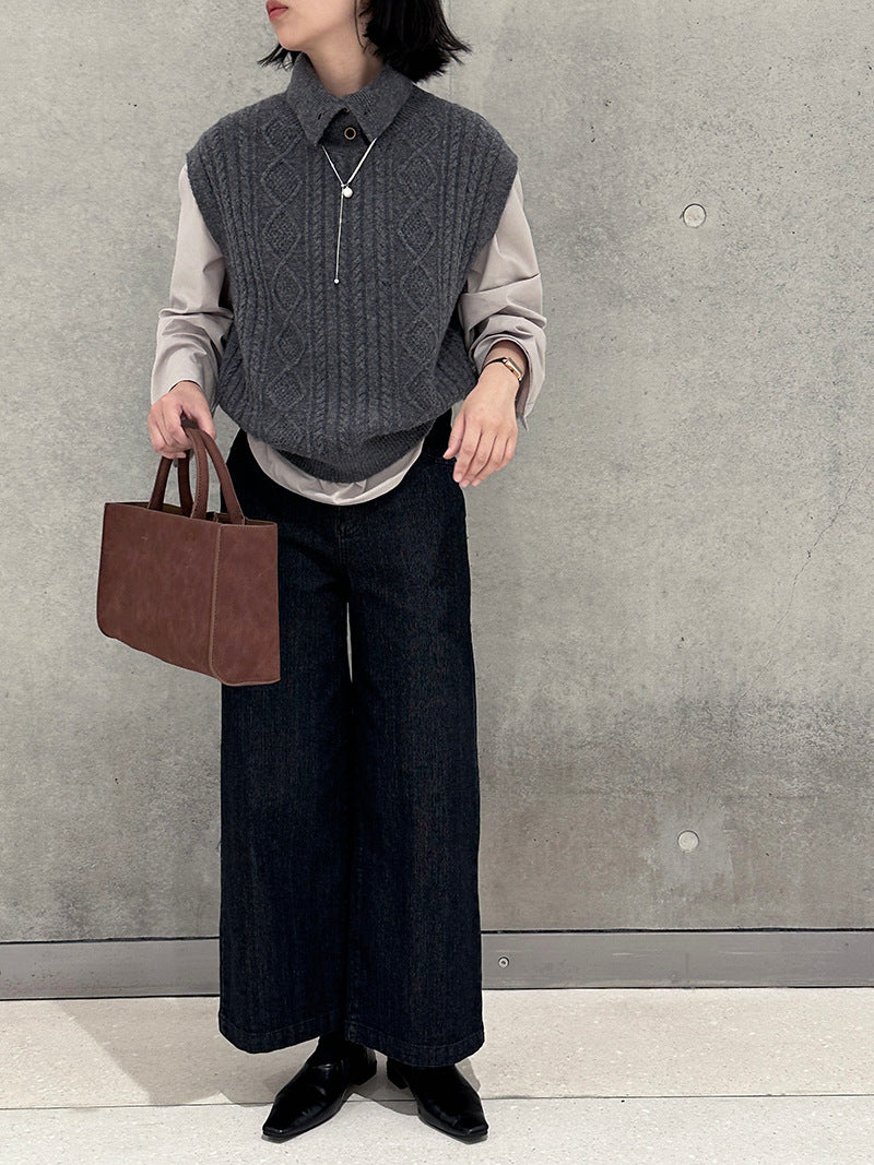 【cim6121】實拍超顯瘦顯腿直彈性九分黑色牛仔褲251030