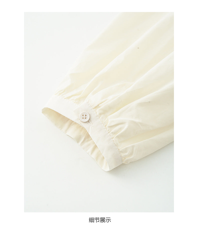 【H5488】實拍法式温柔蕾絲長袖襯衫251109