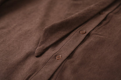 【LD3194】實拍秋冬個性立領飄帶襯衫251110