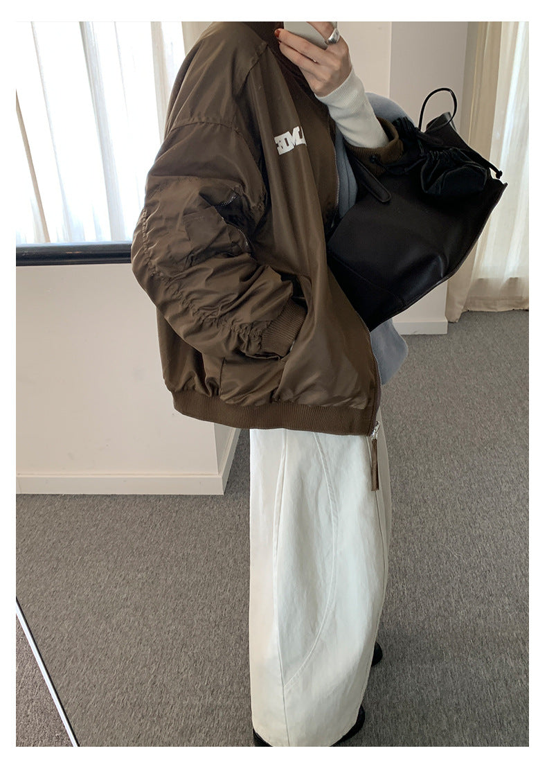 【H5526】實拍兩面穿|絨毛加厚棉服風衣外套251125