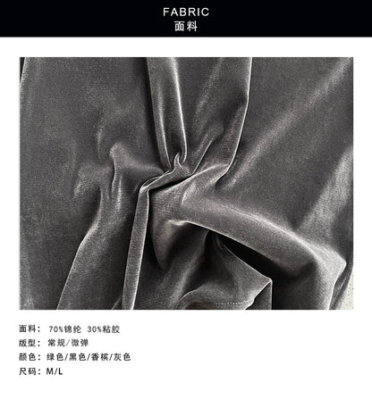 【cimH66211】絲絨質感・小圓領百搭顯瘦短袖T恤260828