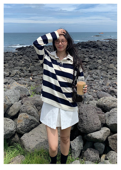 【H5387】實拍韓版設計顯瘦開叉裙褲(內有安全褲）250902