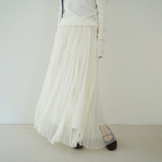 【LD11145】實拍浪漫百搭！氣質網紗A字裙/鬆緊腰紗裙/長裙260309