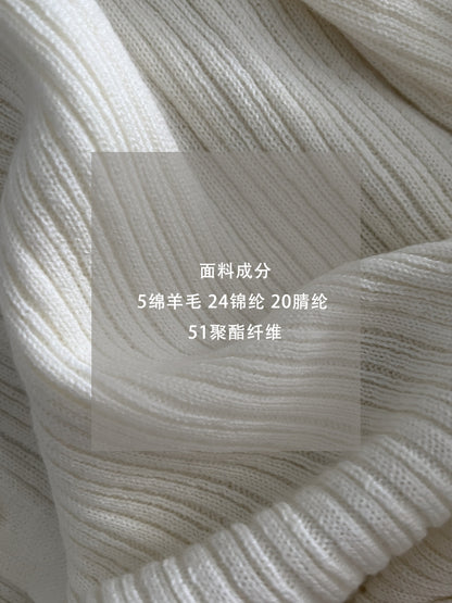 【cim6901】實拍慵懶紙片人polo領針織衫251030