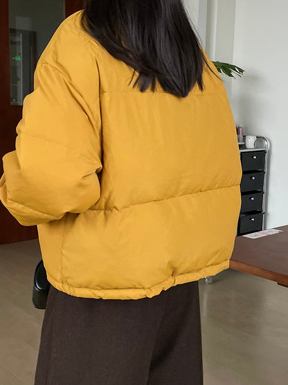 【cim35031】實拍冬季麵包羽絨連帽立領外套（可拆針織連帽）（含白鴨絨80%)241225