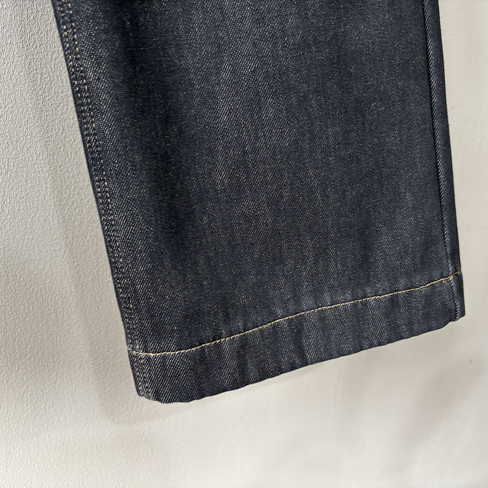 【Y981316】實拍S~XL冬季高腰加絨直筒牛仔褲含腰帶251106