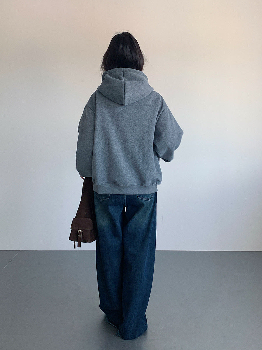 【LD11023】實拍S~XL顯瘦加絨加厚高腰寬鬆彎刀牛仔褲＋腰帶251124