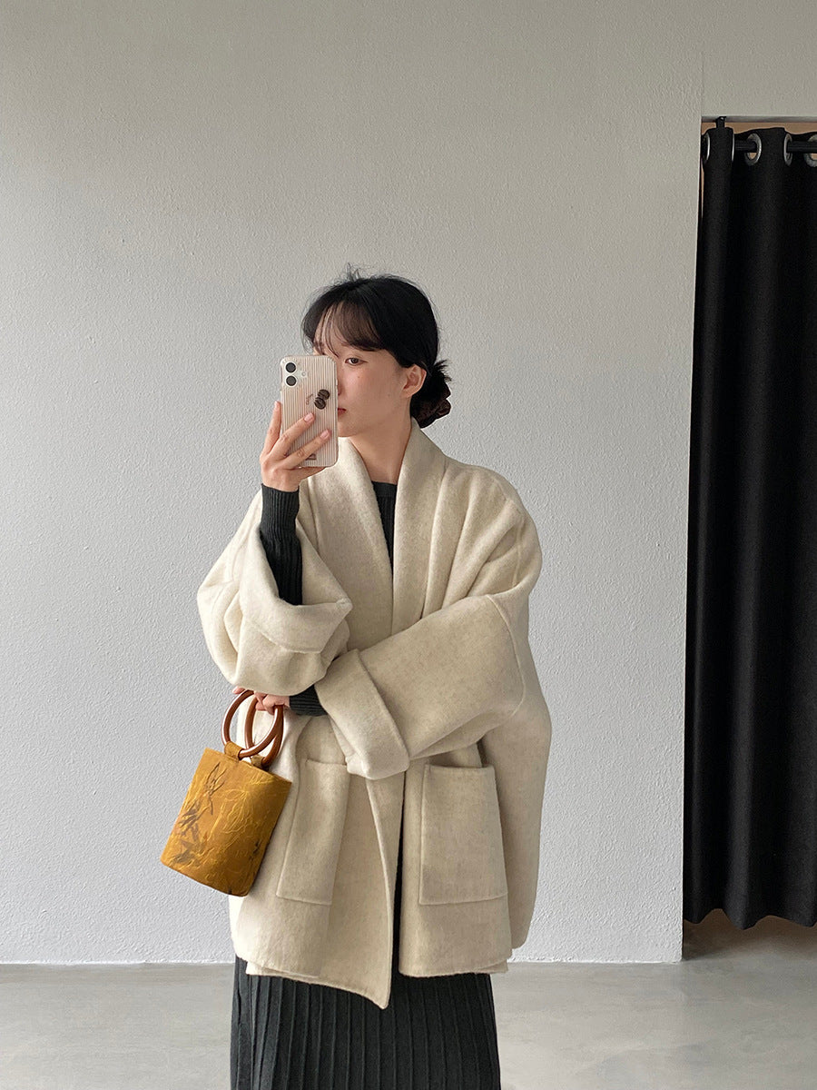 【cimz519】實拍冬天澳羊毛100%雙面呢大衣外套251201