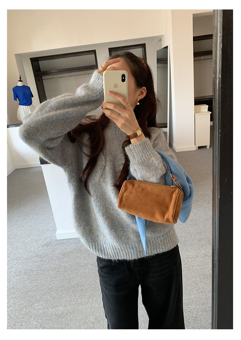 【H5505】實拍復古氣質花紗加厚針織毛衣251118