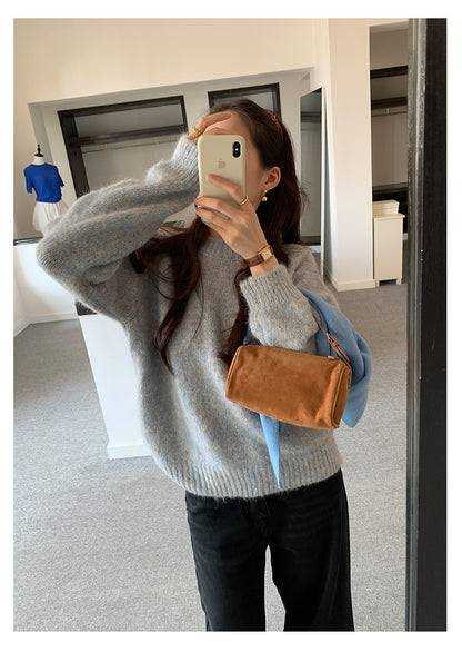 【H5505】實拍復古氣質花紗加厚針織毛衣251118