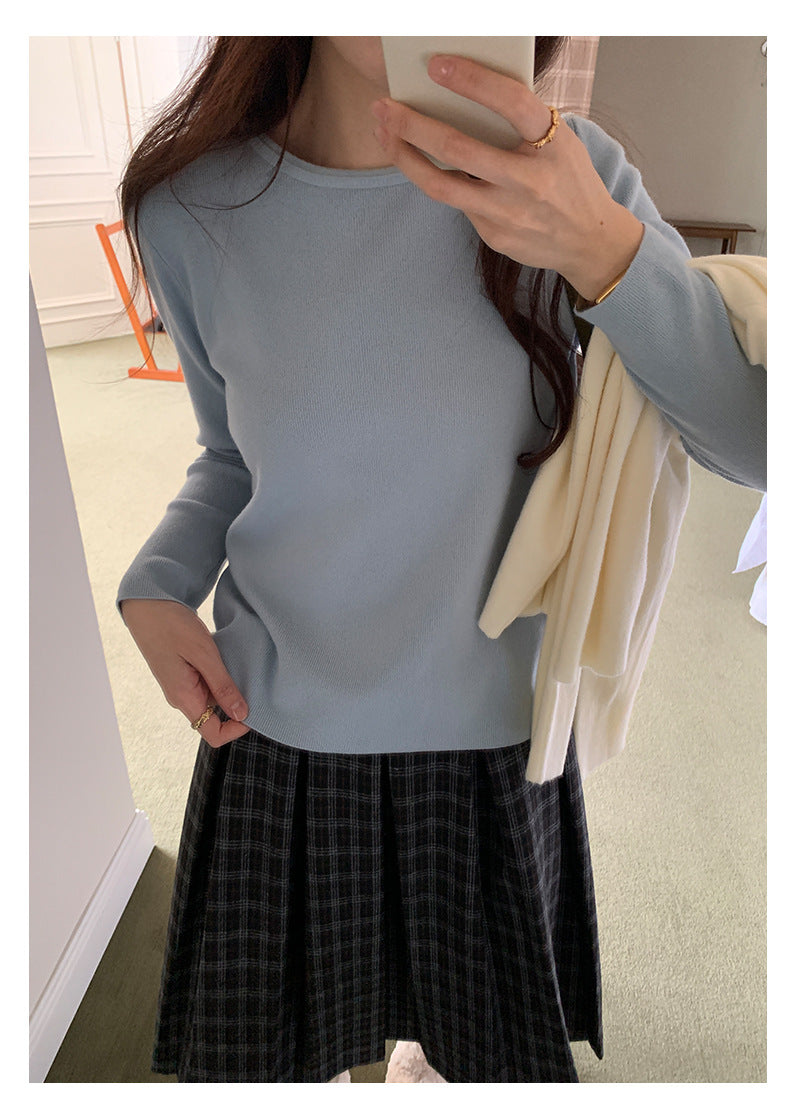 【H5510】實拍5色簡約雙層領針織T恤
251118