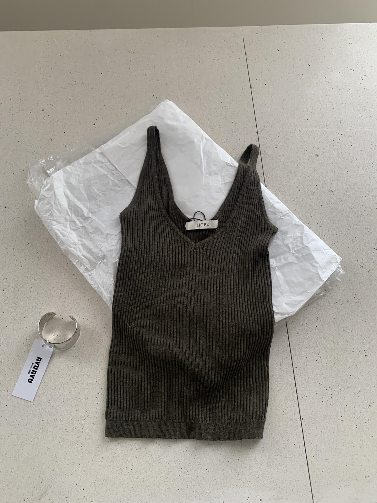 【L1525】實拍IMISS簡約日常・羊毛細肩帶背心261006