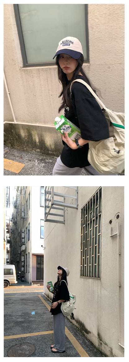 【H5019】實拍早春寬鬆隨興感字母棉質短袖T恤250210