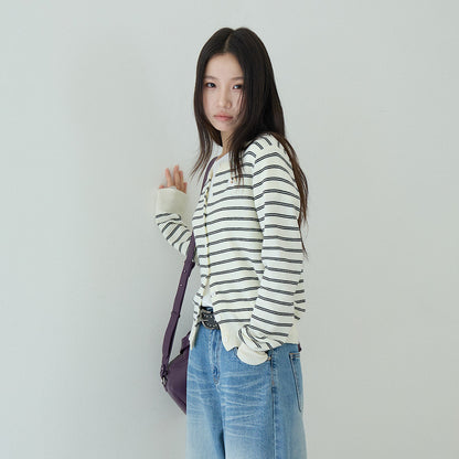 【LD11157】實拍韓系知性☁️小馬刺繡羊毛6%圓領長袖針織外套260317