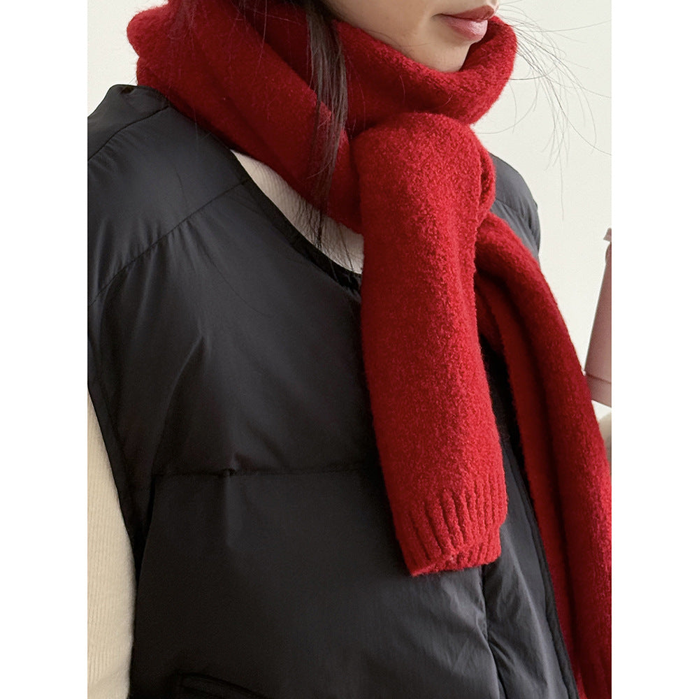 【Y2505】實拍氣質高級感混羊毛針織圍巾251201