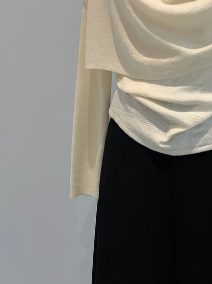 【cim396】實拍慵懶蕩領假2件披肩針織毛衣251030