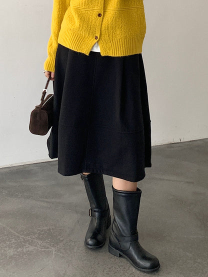 【LD11046】實拍miu感花苞毛尼a字裙251202