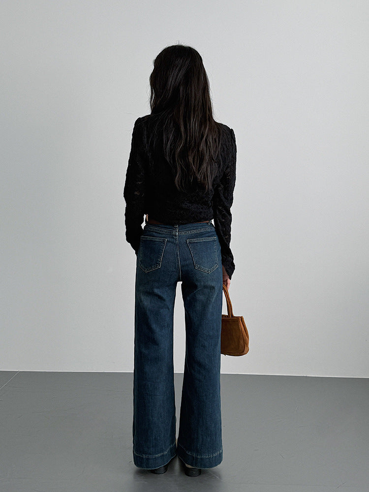 【LD3286】實拍S~XL冬季植絨加絨高腰彈力牛仔褲+鑰匙扣251103