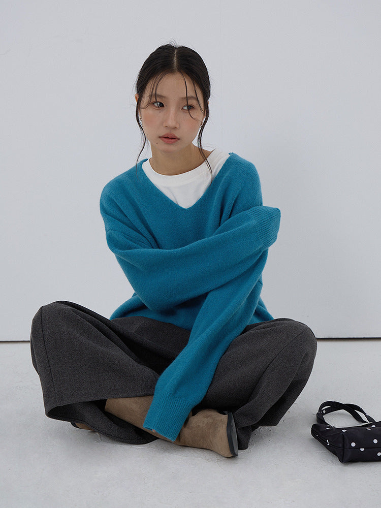 【LD3281】實拍慵懶寬鬆棉羊絨針織毛衣251103