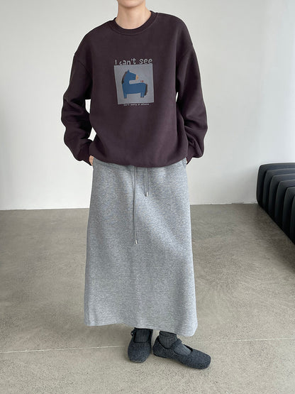 【cimD20307】實拍大人系印花加绒寬鬆衛衣251114