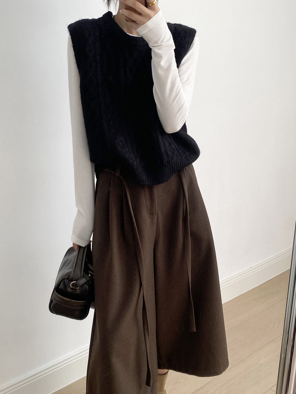 【YP2617】 實拍圓領麻花軟糯針織背心251023