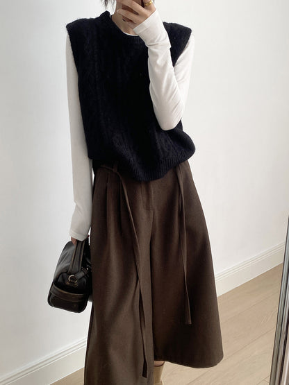 【YP2617】 實拍圓領麻花軟糯針織背心251023