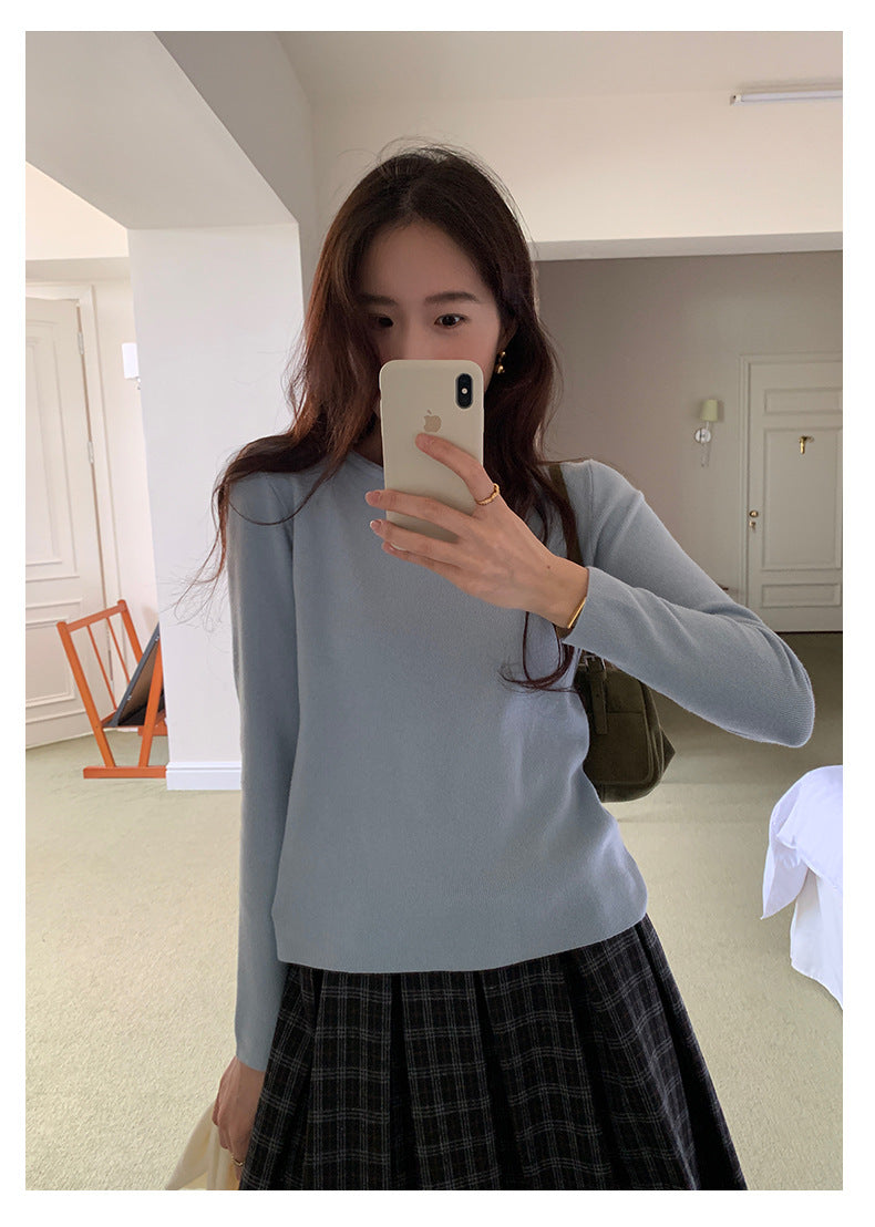 【H5510】實拍5色簡約雙層領針織T恤
251118