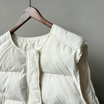 【Y82635】實拍秋冬簡約圓領棉背心251106