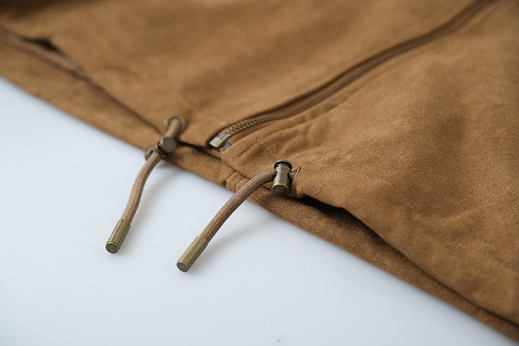 【LD3298】實拍冬季必備厚款短款麂皮絨機車外套251103