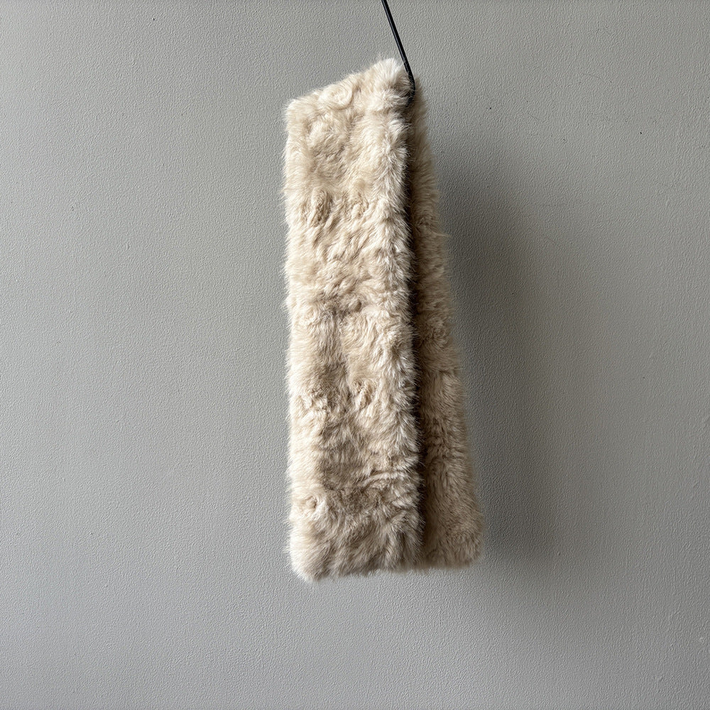 【YH707】實拍高質感毛茸茸仿皮毛保暖一体毛绒外套＋圍巾251113